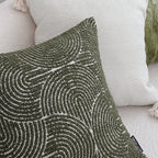 SOGA 45cm Modern Boho Green Tufted Pillowcase