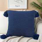 SOGA 50cm Chunky Knit Pillowcase (Navy Blue)