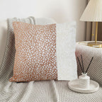 SOGA 45cm Chic Ivory & Gold Textured Pillowcase
