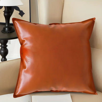 SOGA 2X 45cm Light Luxury Urban Simulated Leather Wide Edge Throw Pillow