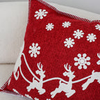 SOGA 2X 45cm Festive Reindeer & Snowflake Christmas Pillowcase