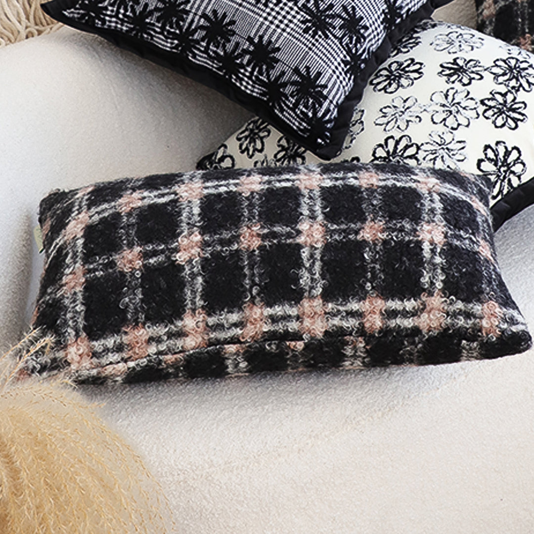 SOGA  2X 30x50cm Cozy Plaid Checkered Pillowcase