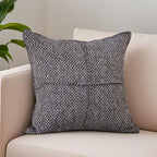 SOGA 45cm  UrbanWeave Charcoal Tweed Pillowcase