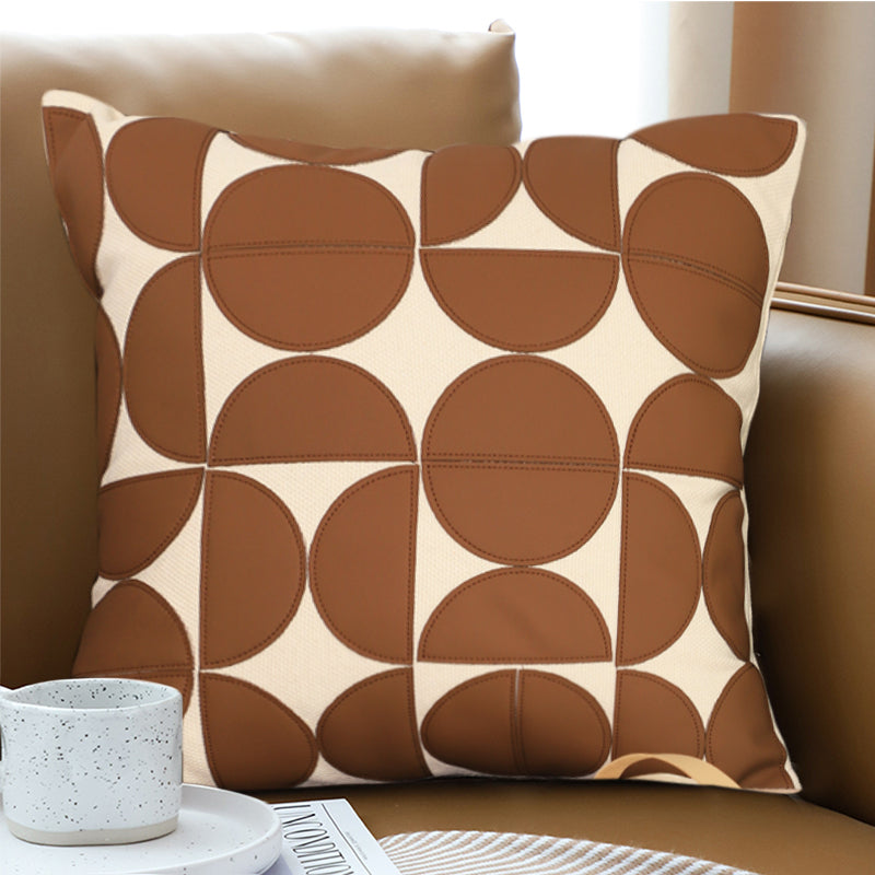 SOGA 45cm Retro Geometric Circle Pillowcase