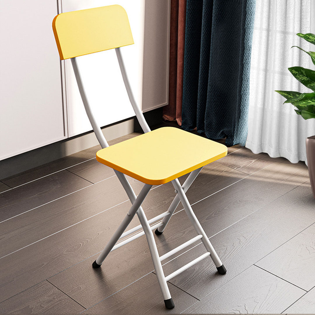 SOGA Yellow Foldable Chair Space Saving Lightweight Portable Stylish Seat Home Decor