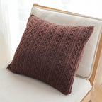 SOGA 2X 45cm Cable Knit Luxury Pillowcases – Cozy Decorative Cushion Covers for Sofa, Bed & Home Décor