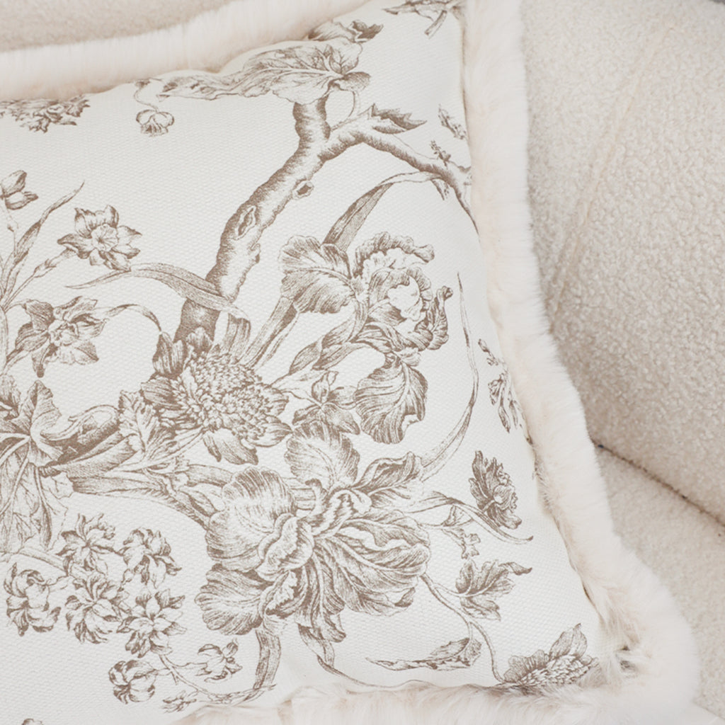 SOGA 45cm Sage Green Botanical Embroidered Pillowcase