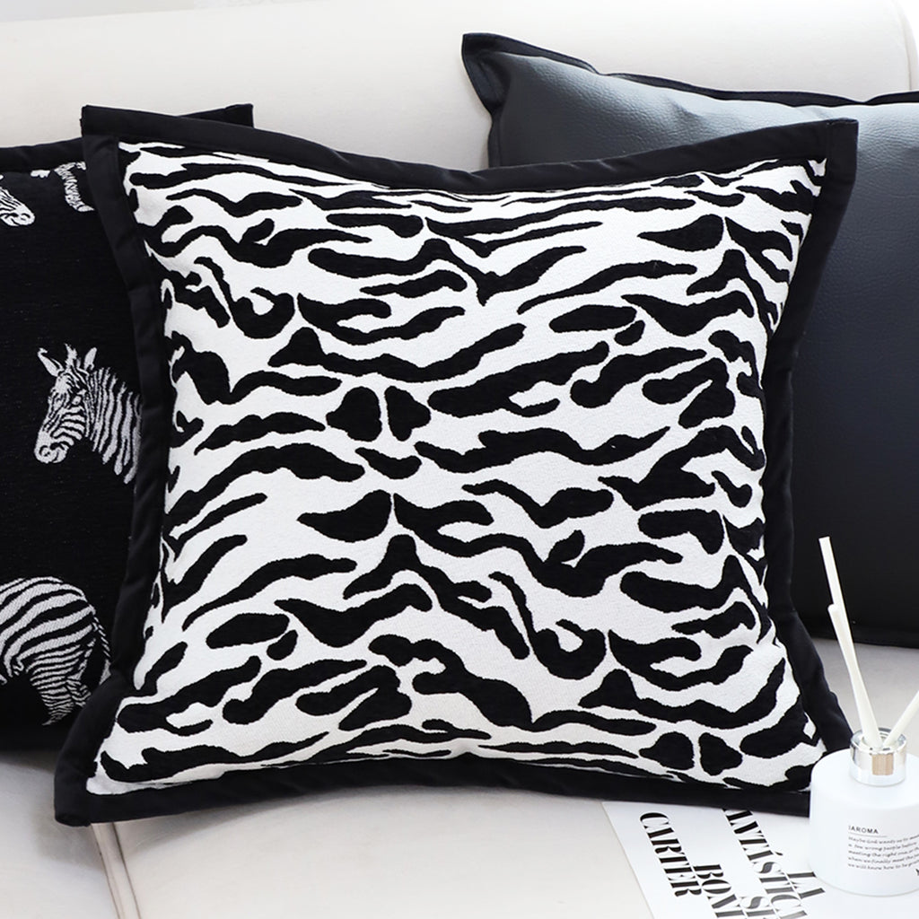 SOGA 45cm Abstract Zebra Stripe Accent Pillow Cover