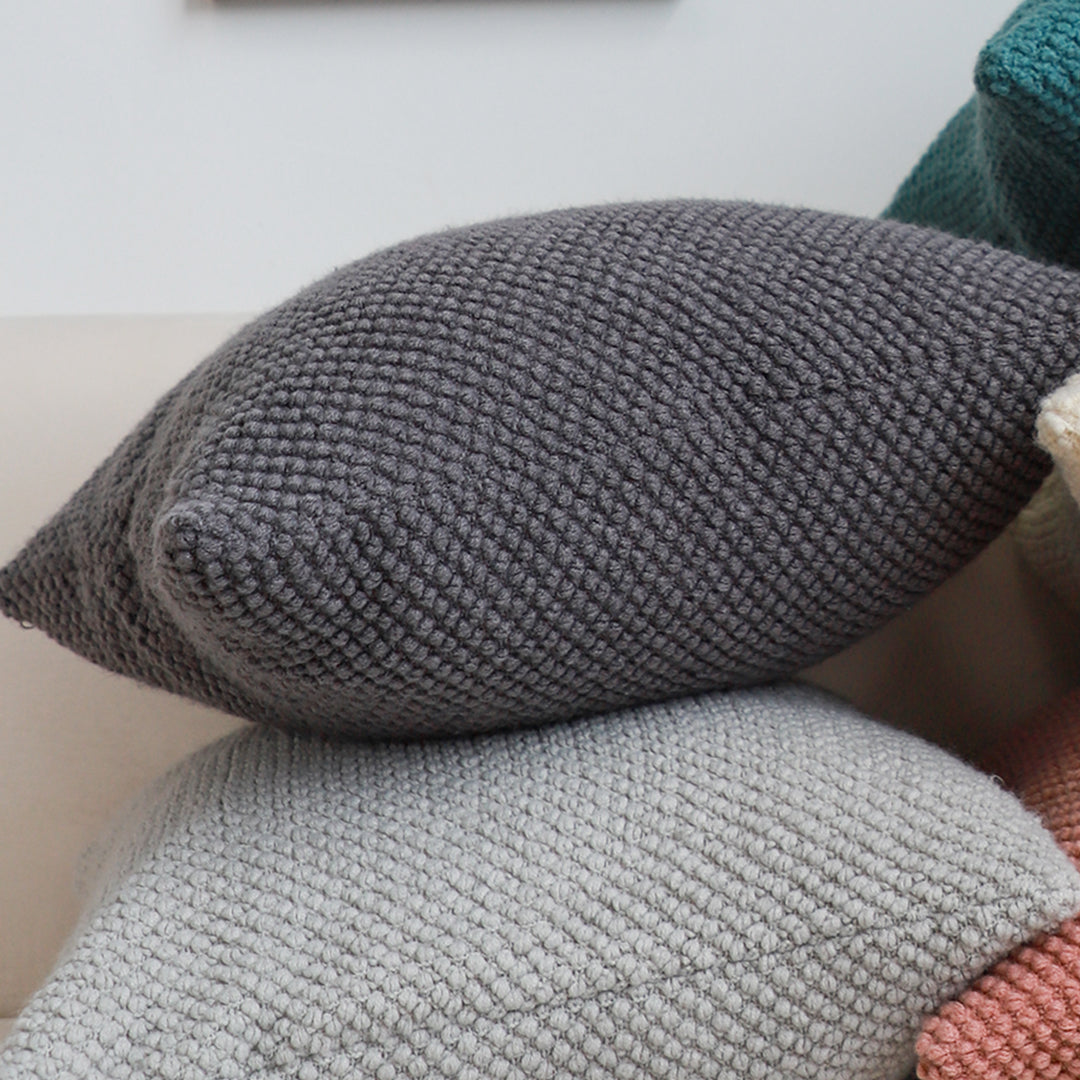 SOGA 45cm Textured Charcoal Pillowcase