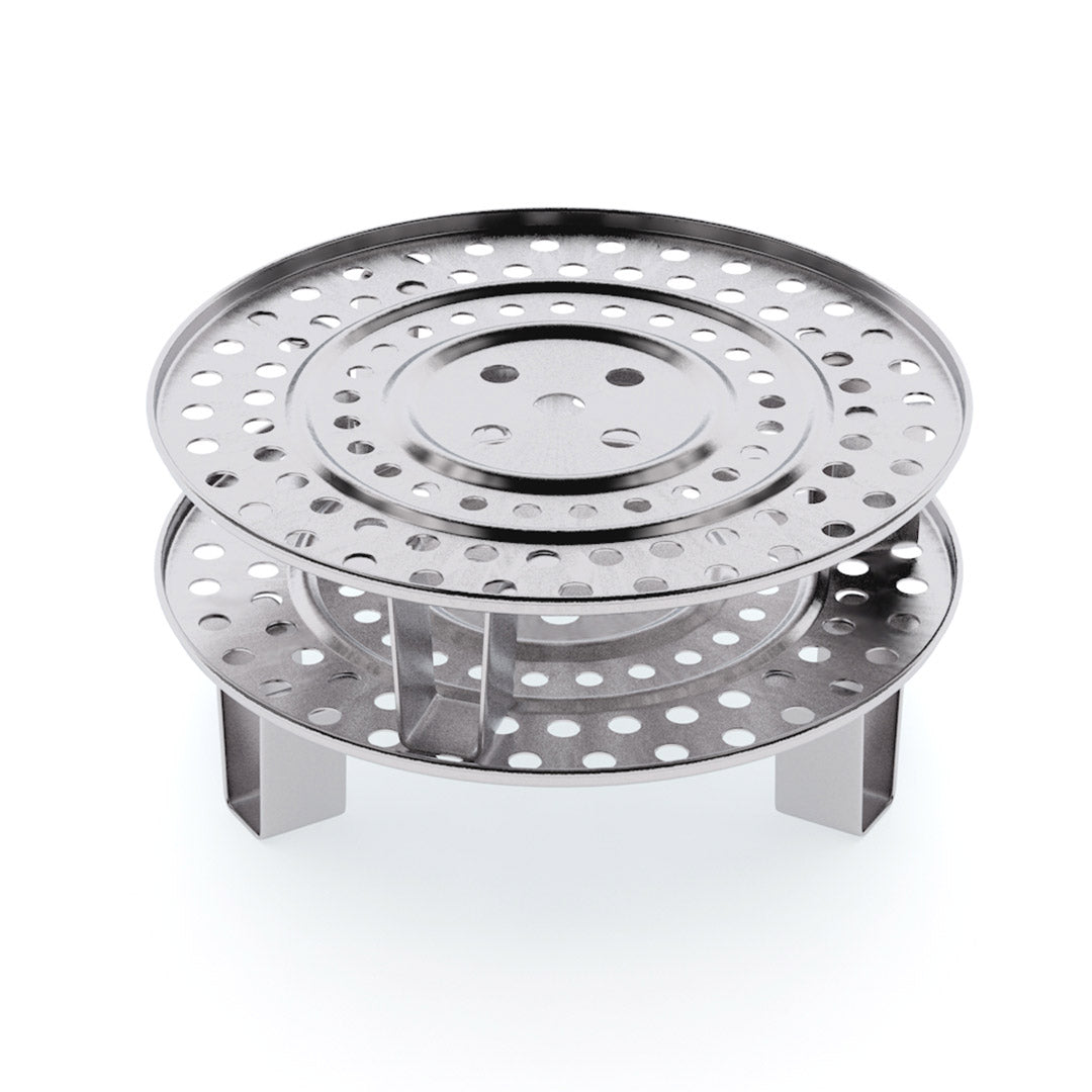 SOGA 43cm Stainless Steel Steamer Insert Stock Pot Steaming Rack Stockpot Tray