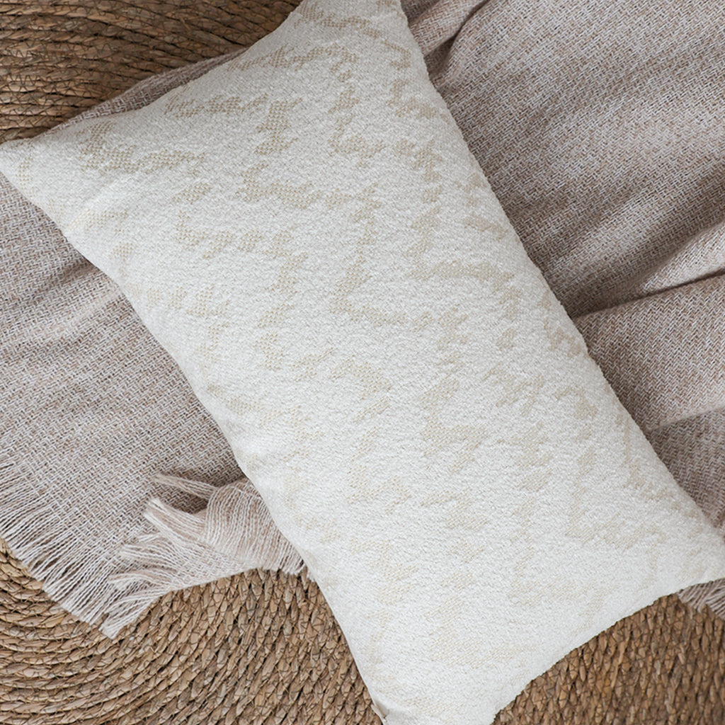 SOGA 30x50cm Long rectangular Chevron Embroidered Lumbar Cushion Cover