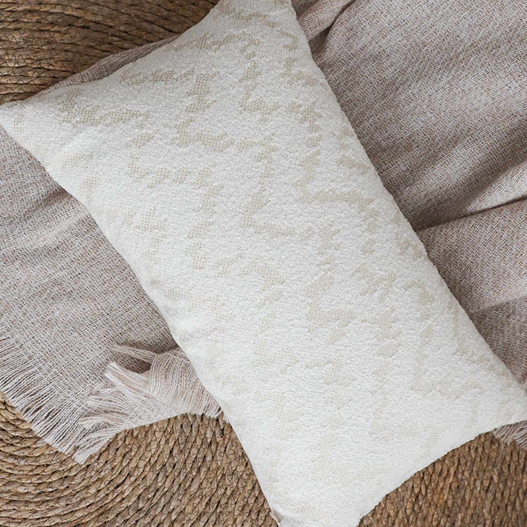 SOGA 30x50cm Long rectangular Chevron Embroidered Lumbar Cushion Cover