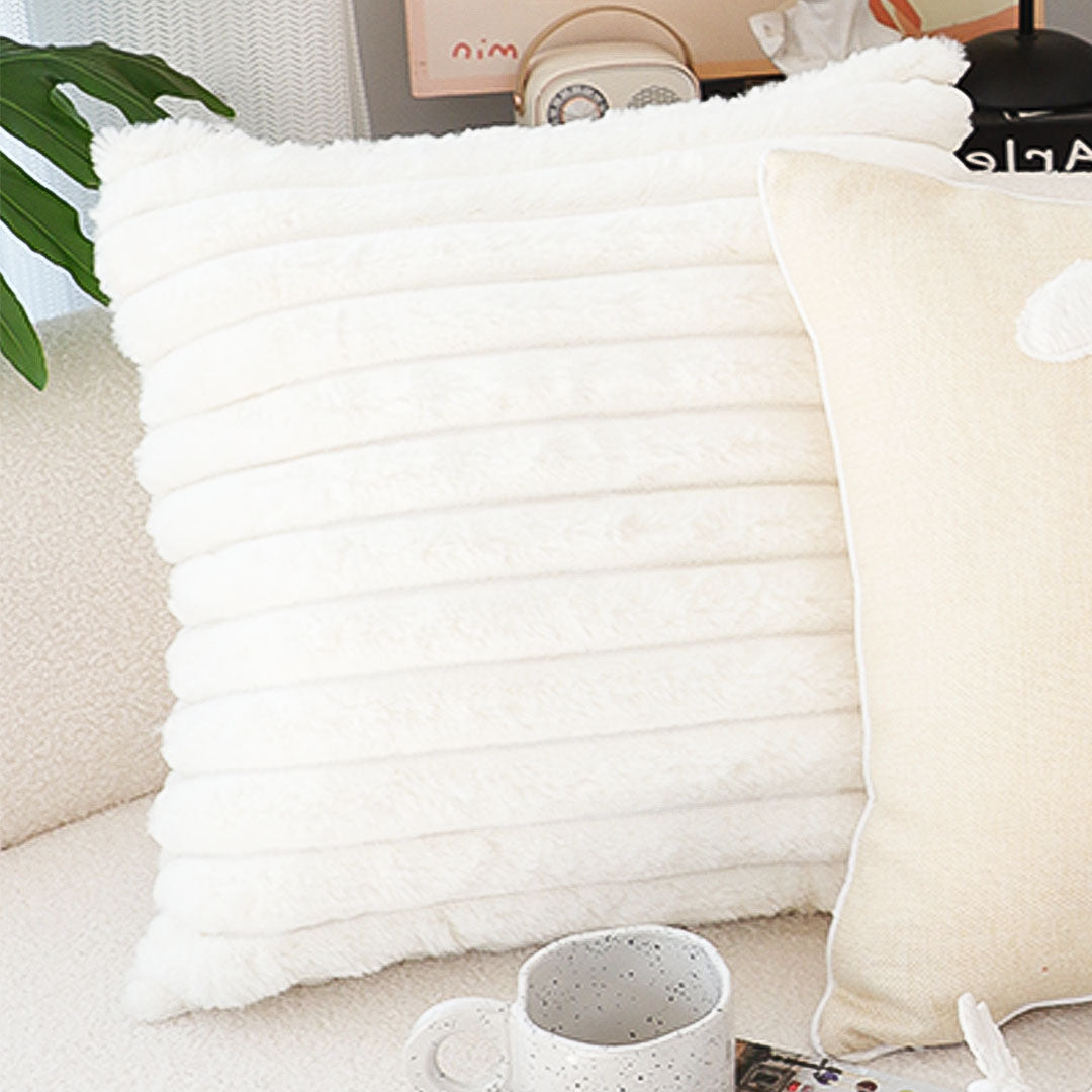 SOGA 2X 45cm Elegant White Textured Pillowcase