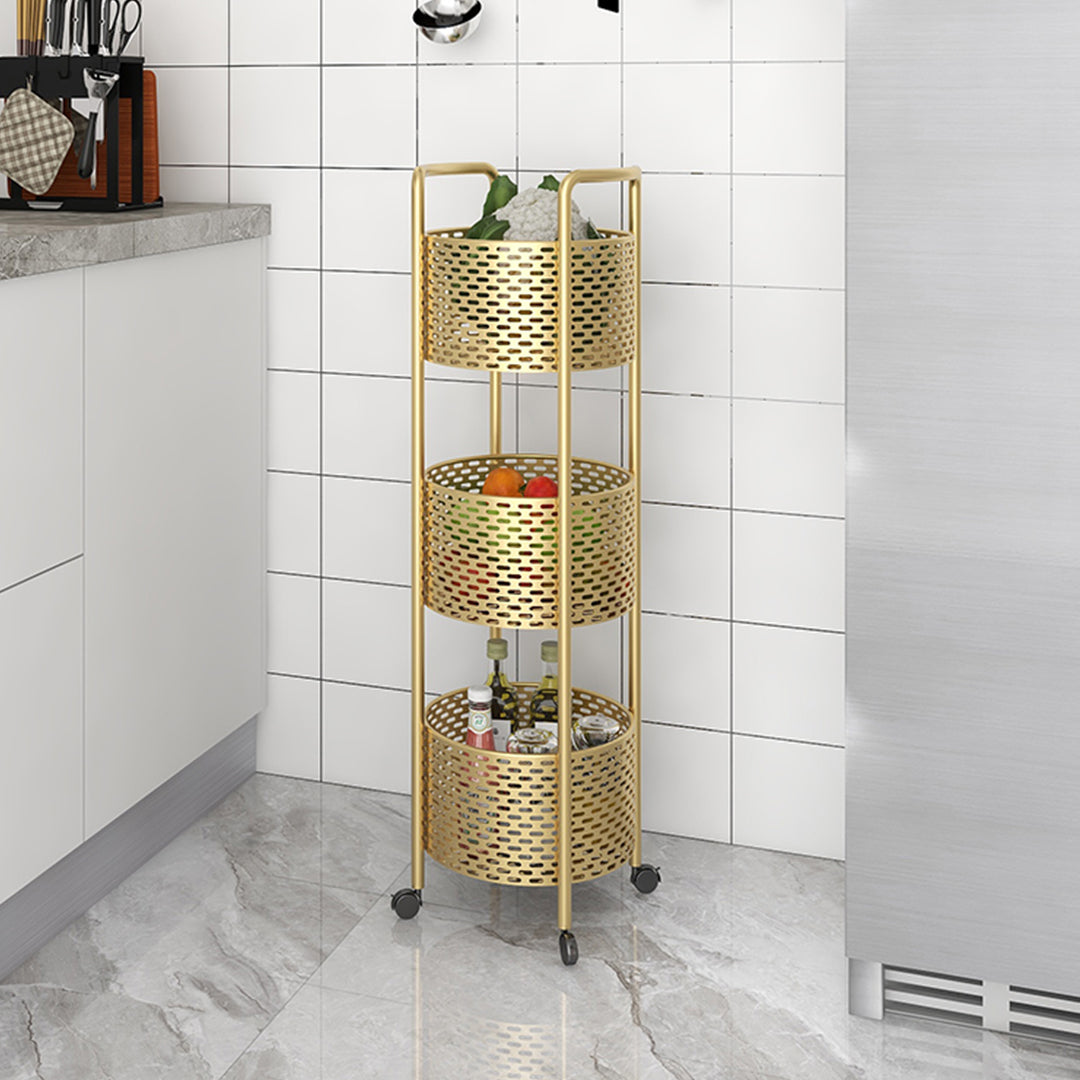 SOGA 3 Tier Bathroom Shelf Multifunctional Storage Display Rack Organiser with wheels