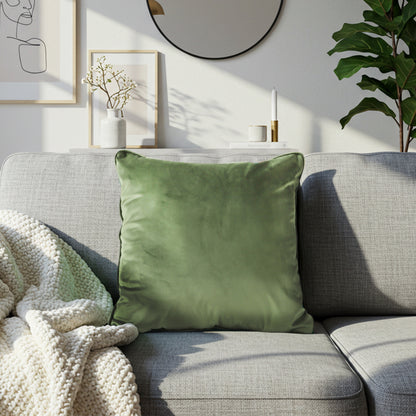SOGA 45cm Velvet Pillowcase (Sage Green)