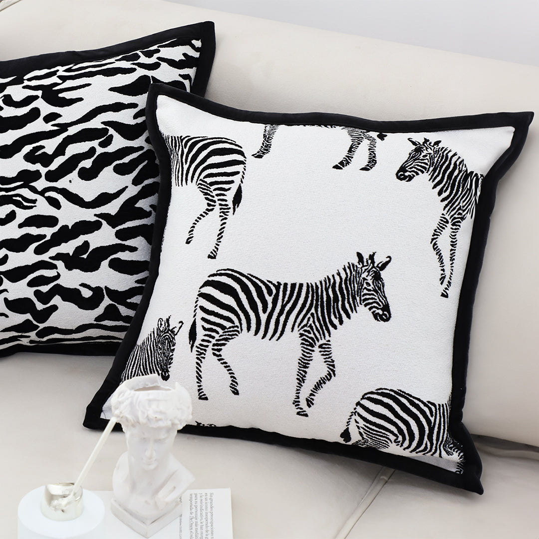 SOGA 45cm Safari Zebra Print Decorative Pillow Cover