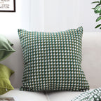 SOGA 45cm Forest Green Geometric Pillow Cover