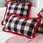 SOGA 45cm CozyFest Buffalo Plaid Pillowcase