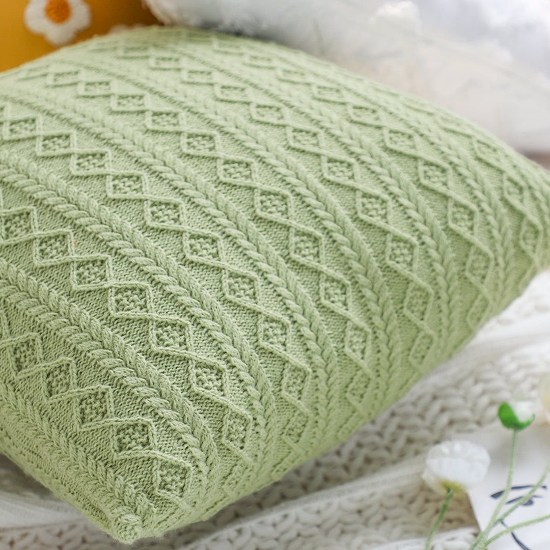 SOGA 45cm Cable Knit Fresh Pillowcase