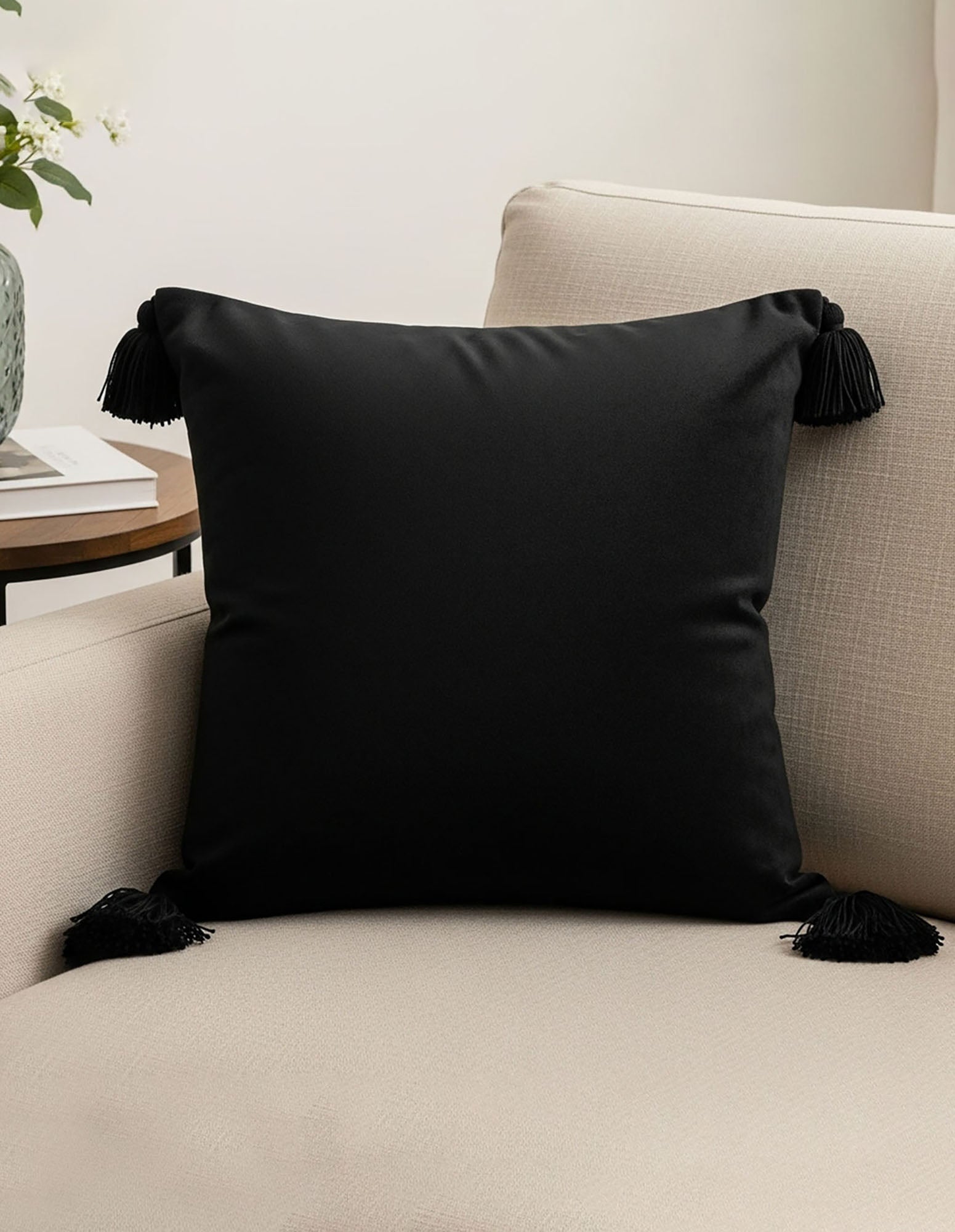 SOGA 2X 45cm Black Art Deco Geometric Outdoor Pillowcase