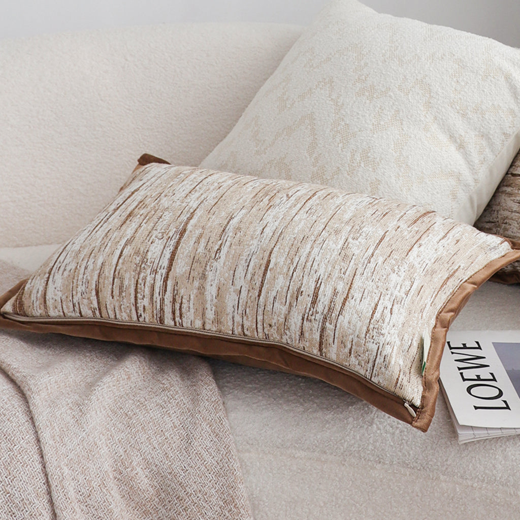 SOGA 30X50cm Neutral Wood-Texture Pillowcase