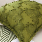 SOGA 45cm Textured Olive Green Accent Pillow Cover