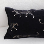 SOGA 2X 30x50cm Elegant Black Panther Embroidered Decorative Pillowcase