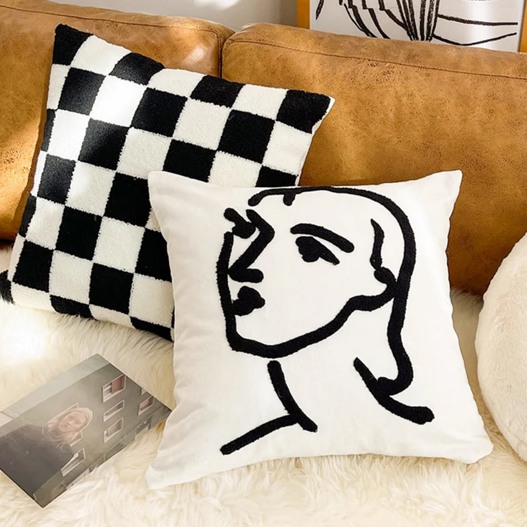 SOGA 45cm Abstract Portrait Pillowcase