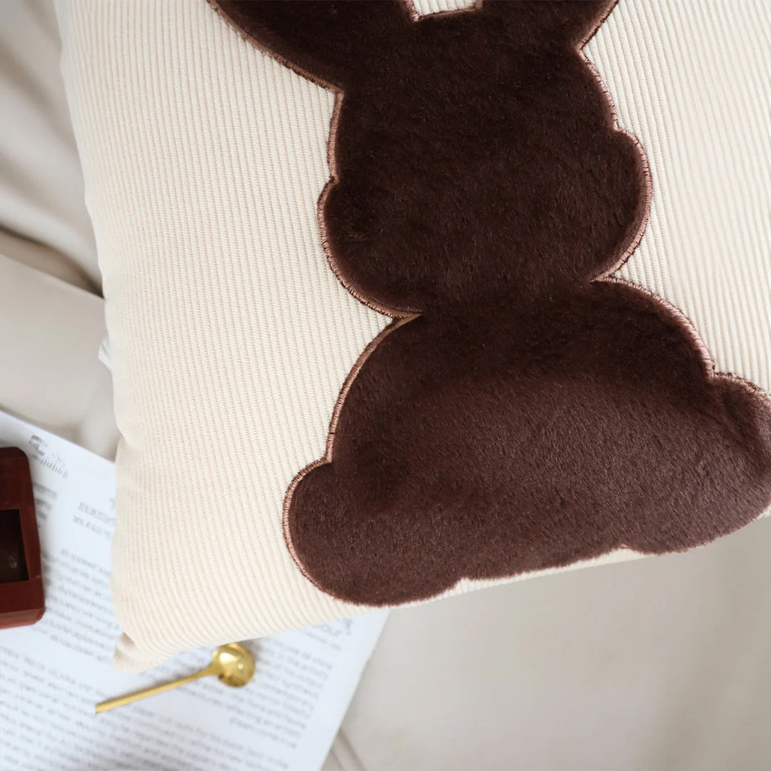 SOGA 45cm "Bunny Silhouette Pillowcase