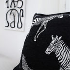 SOGA Set of 2 – 45cm Wildlife Zebra Scene Decorative Pillow Covers, Black & White Cushion Covers