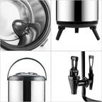 SOGA 6X 4.8 Gal Portable Insulated Cold/Heat Coffee Tea Beer Barrel Brew Pot With Dispenser