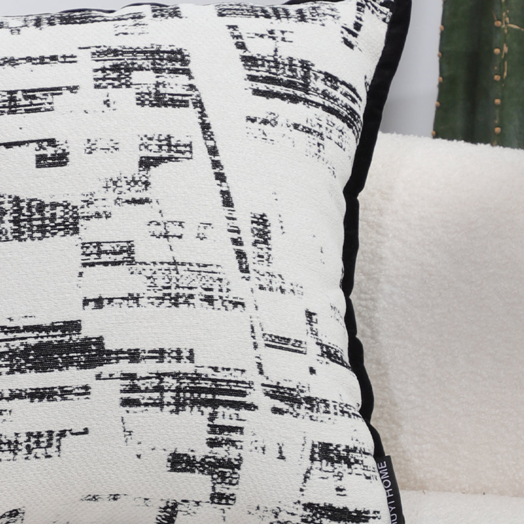 SOGA 45cm Modern Monochrome Grid Pillowcase
