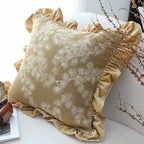 SOGA 2X 45cm Champagne Floral with Gold Ruffle