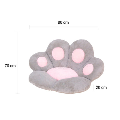 SOGA Grey Paw Shape Cushion Warm Lazy Sofa Decorative Pillow Backseat Plush Mat Home Decor