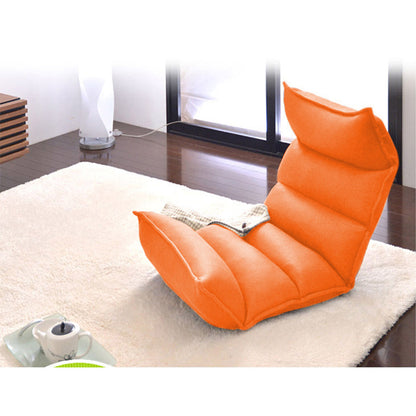 SOGA 2X Foldable Tatami Floor Sofa Bed Meditation Lounge Chair Recliner Lazy Couch Orange