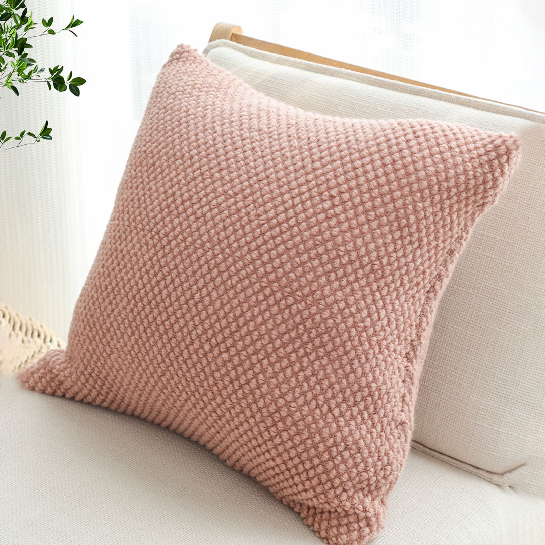 SOGA 45cm Textured Coral Pillowcase