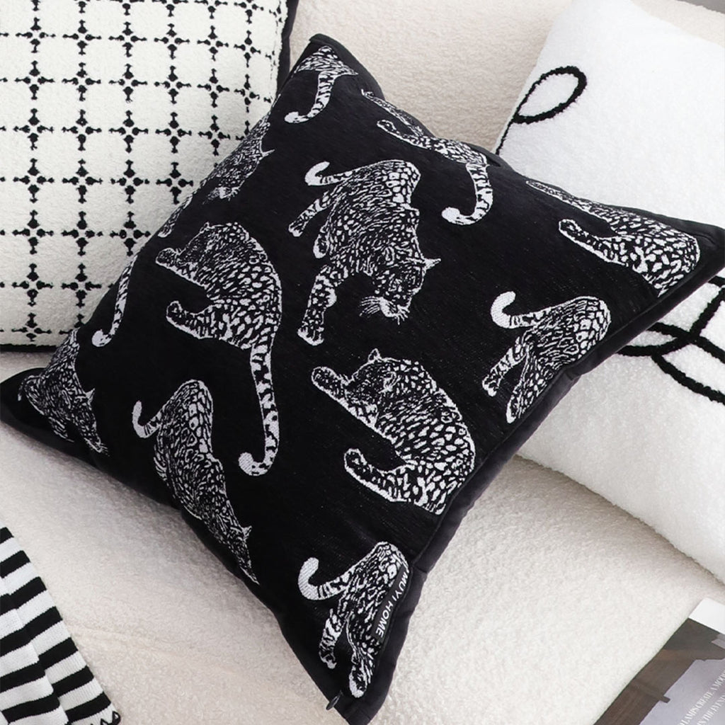 SOGA 45cm Bold Panther Black Pillowcases