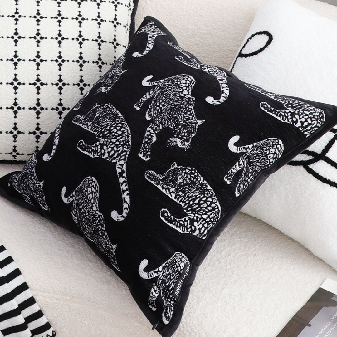 SOGA 45cm Bold Panther Black Pillowcases