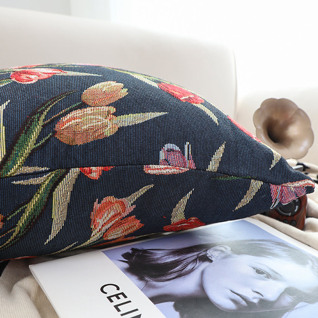 SOGA 2X 45cm Botanical Floral Pillowcase (Dark)