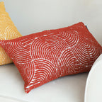 SOGA 30x50cm Cinnabar Burnt Orange Lumbar Pillowcase