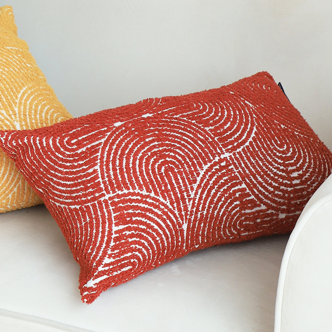 SOGA 30x50cm Cinnabar Burnt Orange Lumbar Pillowcase