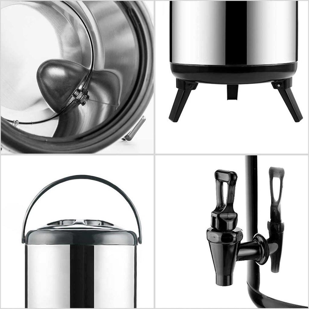SOGA 4X 4.8 Gal Portable Insulated Cold/Heat Coffee Tea Beer Barrel Brew Pot With Dispenser