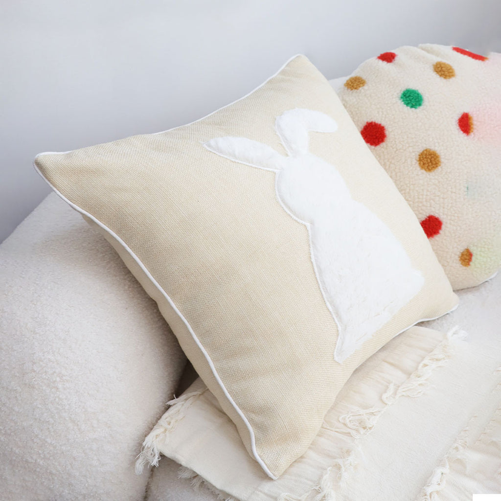 SOGA 45cm Minimalist Bunny Silhouette Decorative Pillowcase