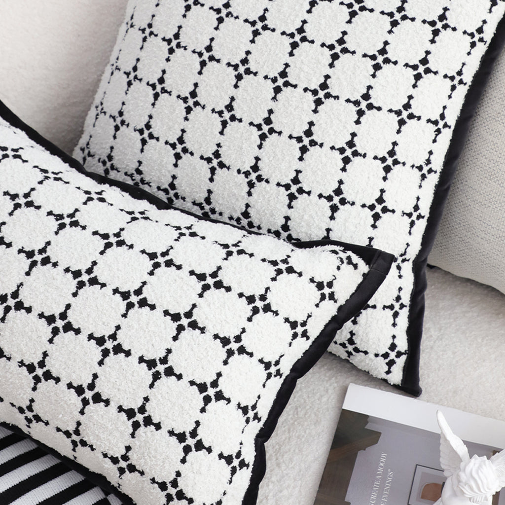 SOGA 30x50cm Rectanngular Nordic Monochrome Pattern Pillowcase