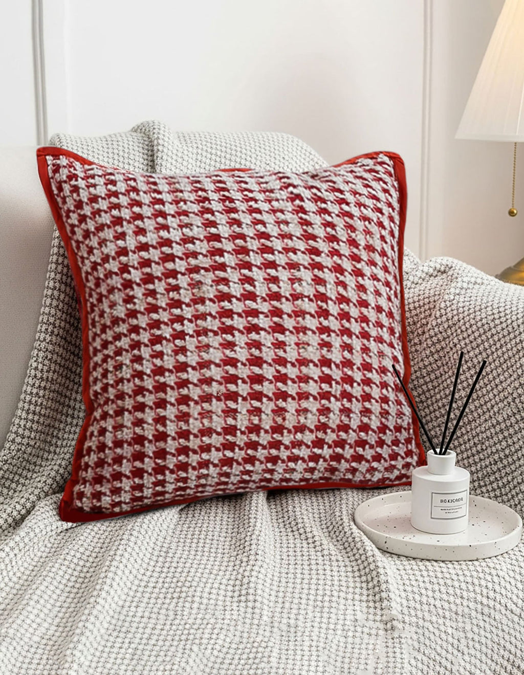 SOGA 2X 45cm Cozy Chic Houndstooth Pillowcase