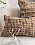 SOGA Set of 2 Modern Brown Pillowcases – 30x50cm Decorative Cushion Covers
