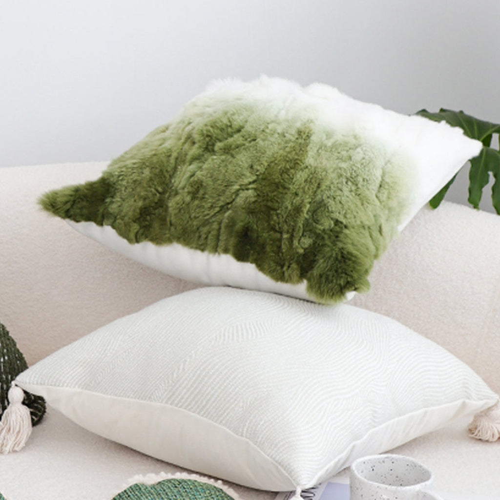 SOGA 2X 45cm Ombre Faux Fur Pillowcase