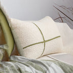 SOGA 30x50cm Cozy Chic Lumbar Pillowcase with Modern Green Stripe