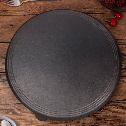 SOGA 2X 33CM Reversible Round Cast Iron Crepes Pan Baking Cookie Pancake Pizza Bakeware