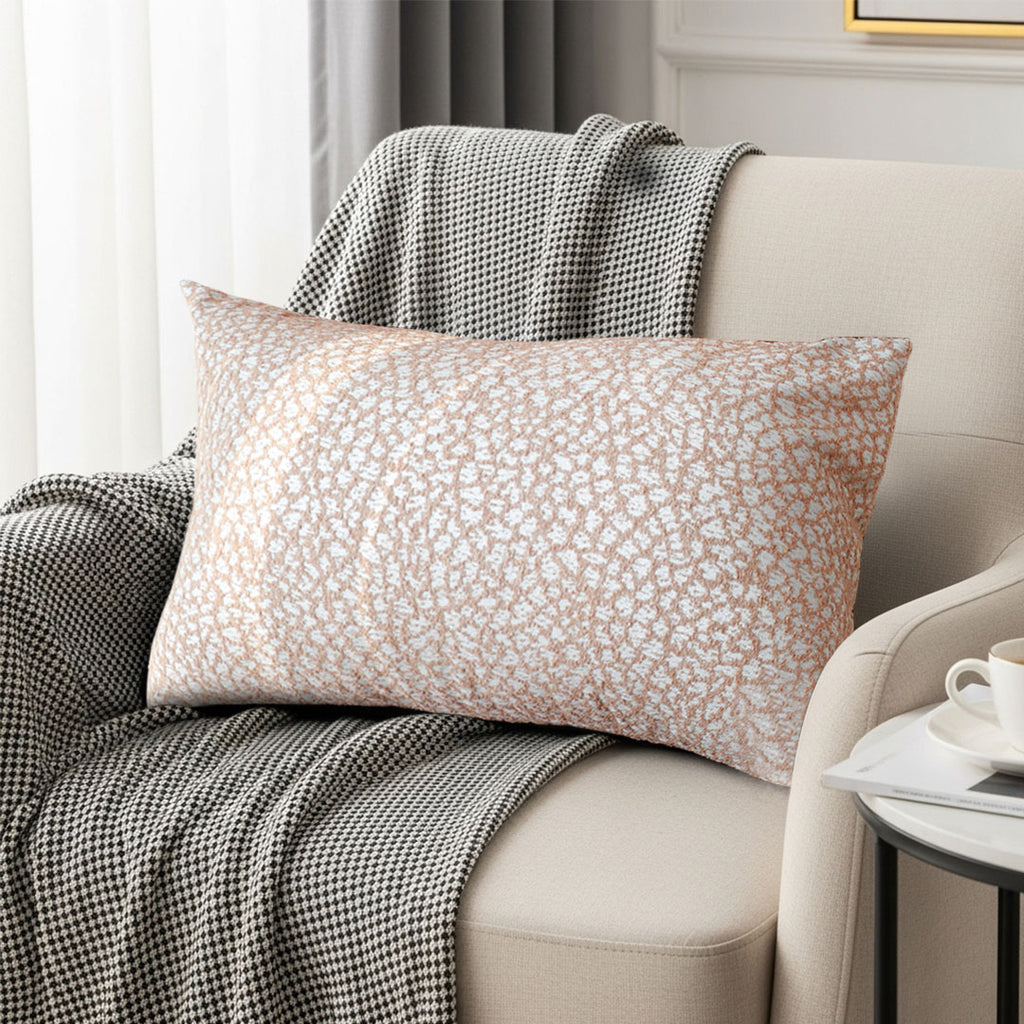 SOGA 30x50cm Accessorize Dezi Cream Geometric Lumbar Pillowcase